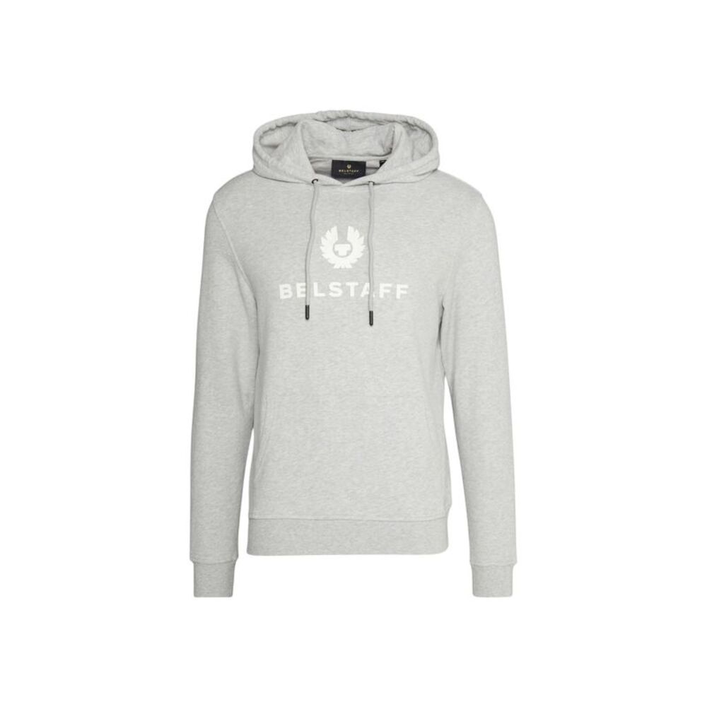 Belstaff Mens Cotton Drawstring Hoodie / Gray